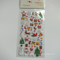 Myway Stock Merry Christmas Decorative pvc waterproof 3d foam puffy sticker for promotional gifts